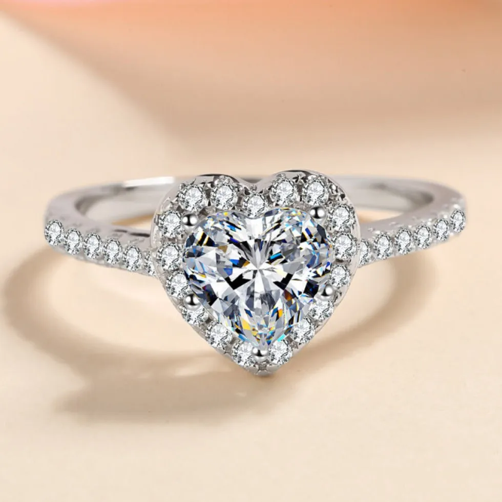 Diamond Heart Ring - 1 Carat sold by Mason & Madison Co. product image thumbnail 4
