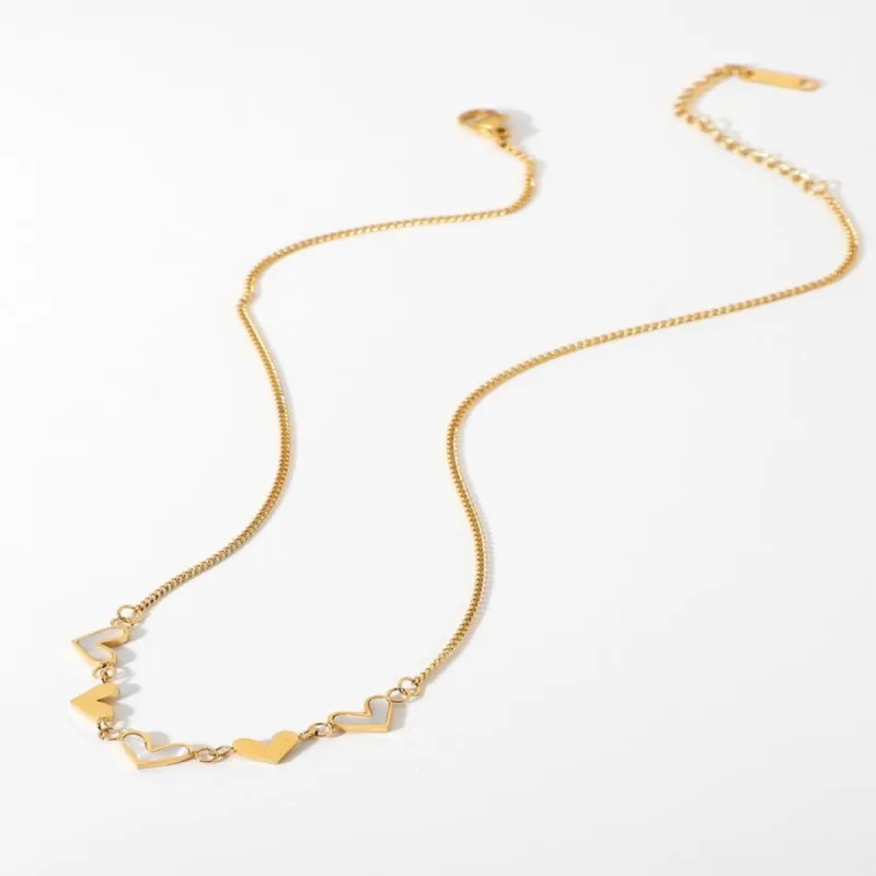 Pearl Heart Chain Necklace sold by Mason & Madison Co.