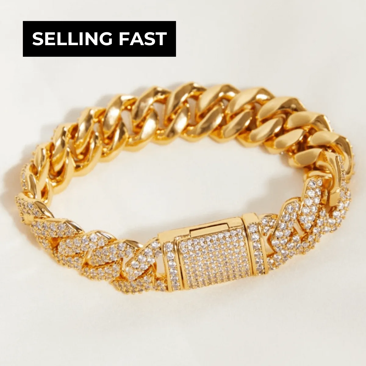 Gold Diamond Chain Bracelet - MASON CHUNKY CHAIN™ - On My Mind sold by Mason & Madison Co.