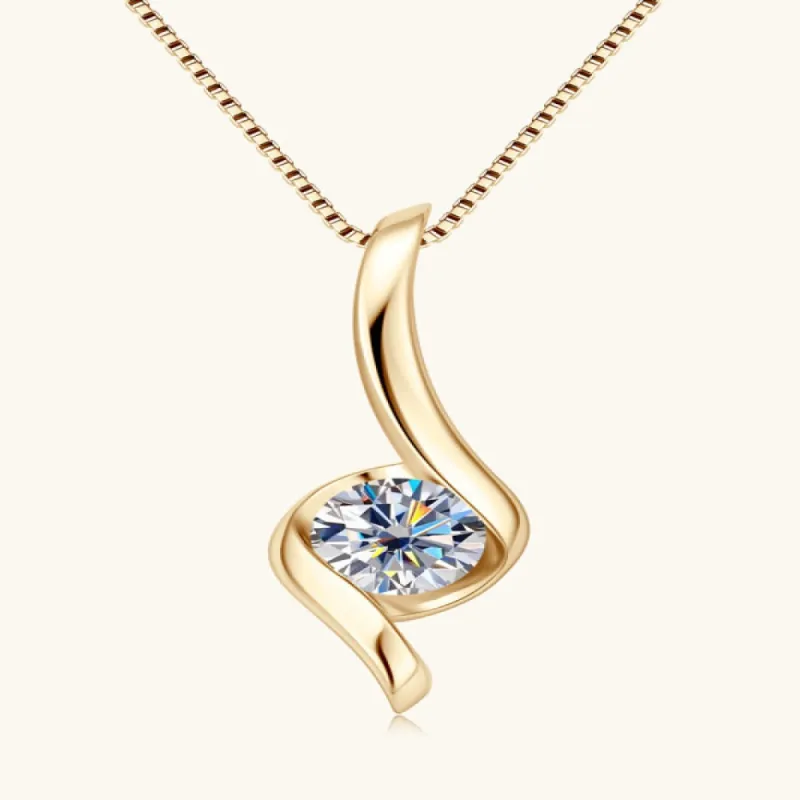 Gold Diamond Pendant Necklace - 1 Carat sold by Mason & Madison Co.