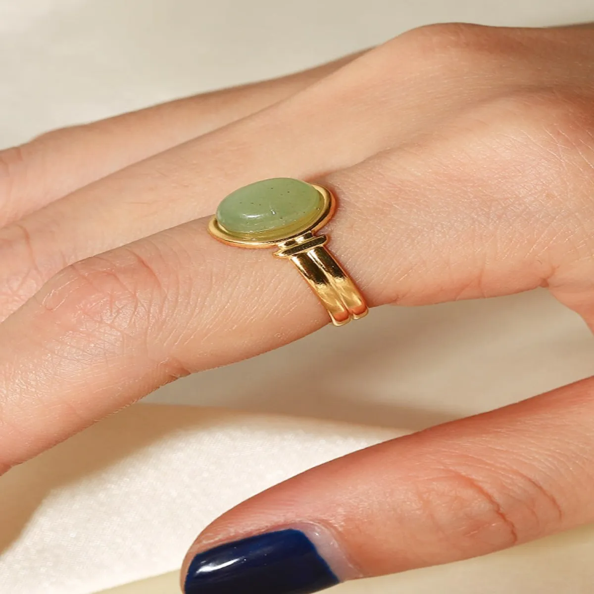 Jade Open Ring sold by Mason & Madison Co. product image thumbnail 3