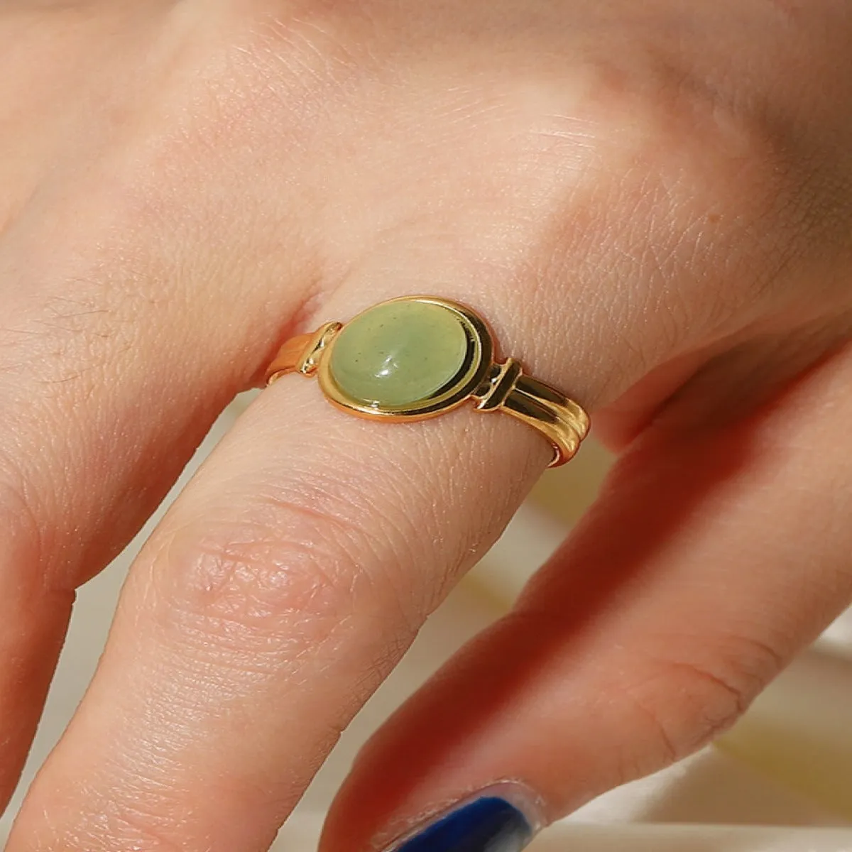 Jade Open Ring sold by Mason & Madison Co. product image thumbnail 5