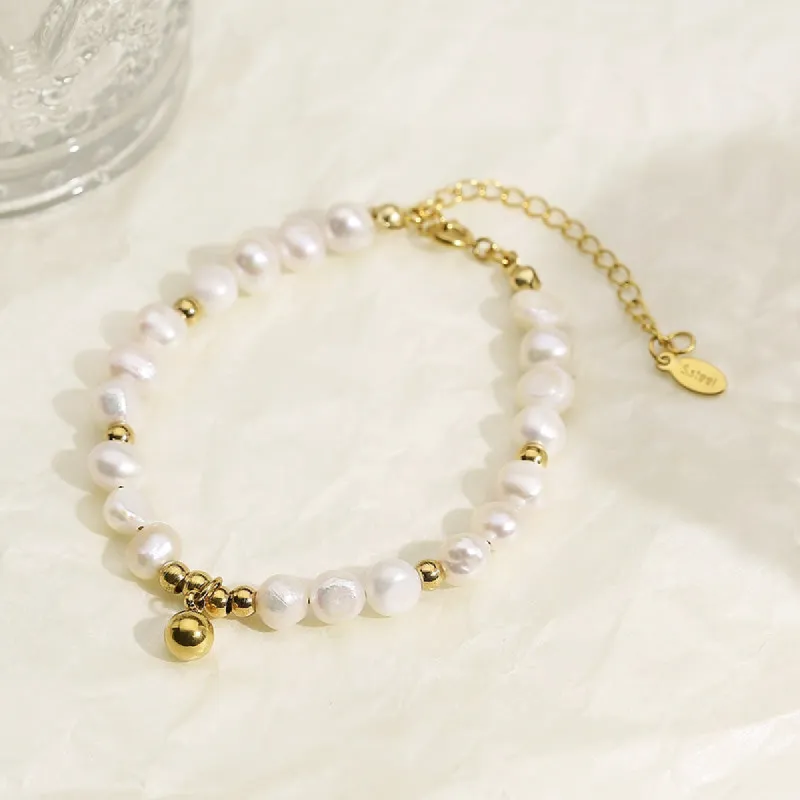 Pendant Pearl Chain Bracelet sold by Mason & Madison Co.