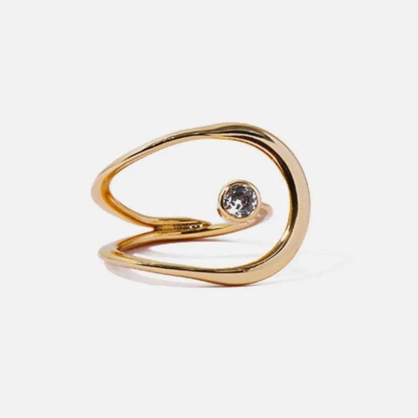 Gold Geometric Statement Ring sold by Mason & Madison Co.