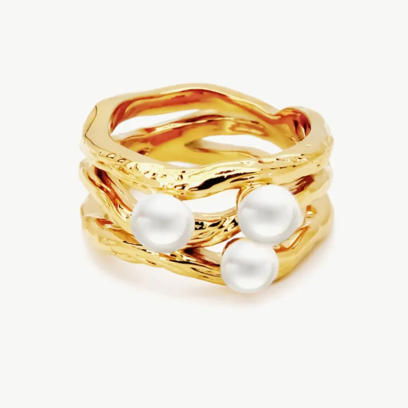 Pearl Ring - Three sold by Mason & Madison Co.