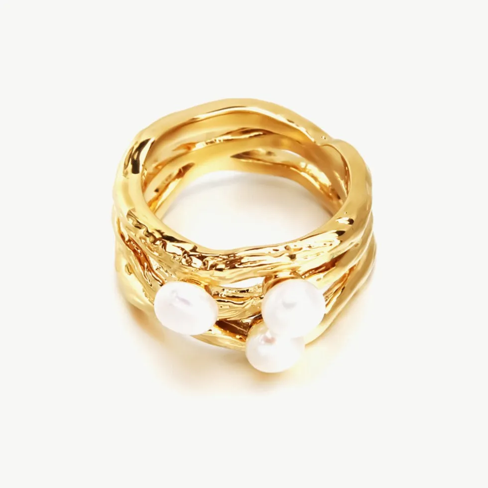 Pearl Ring - Three sold by Mason & Madison Co. product image thumbnail 3