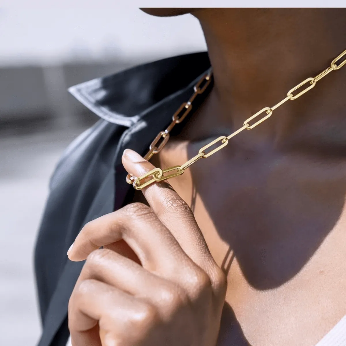 Link Chain Necklace sold by Mason & Madison Co. product image thumbnail 4