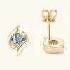 Gold Diamond Stud Earrings - 1 Carat sold by Mason & Madison Co.
