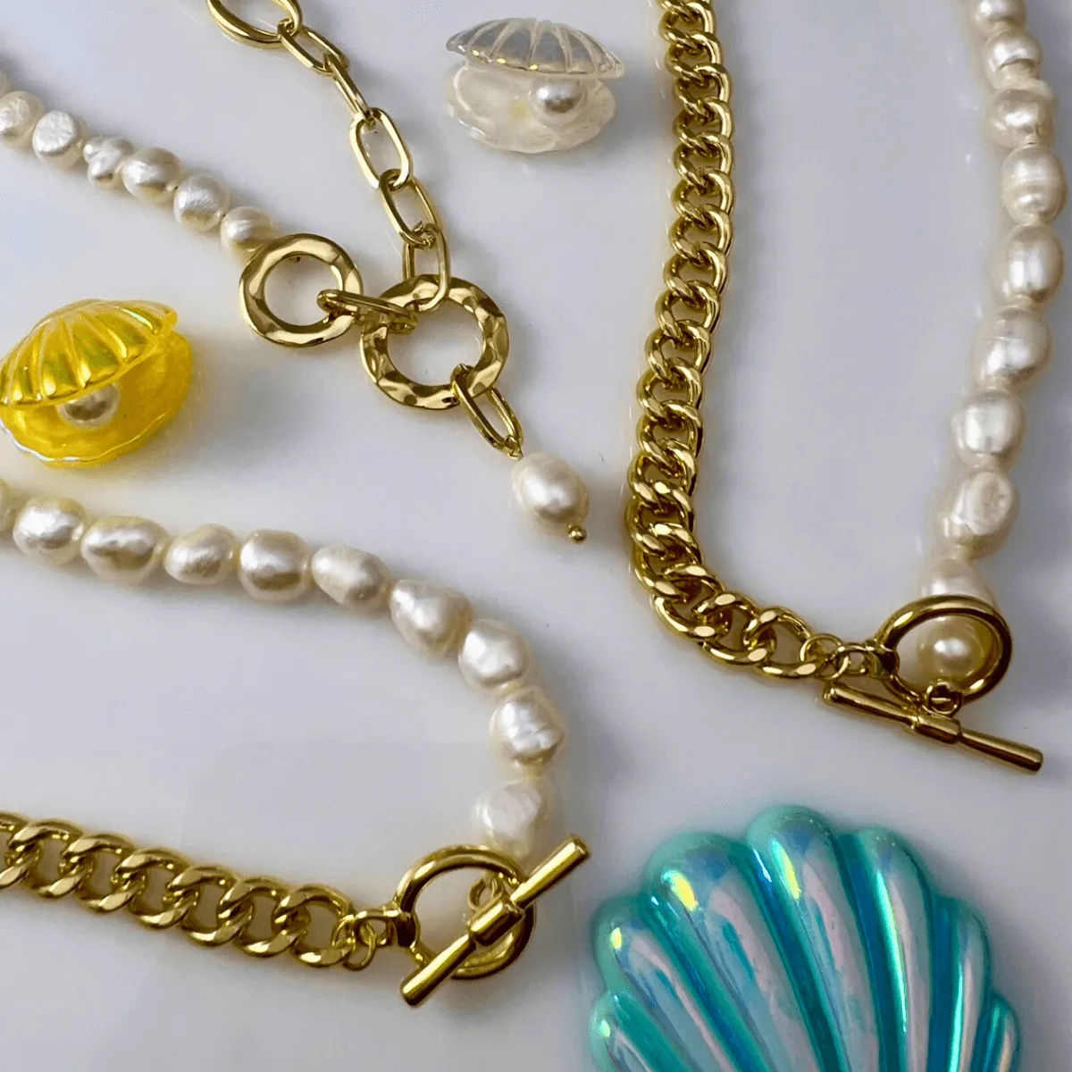 Pearl Pendant Chain Necklace sold by Mason & Madison Co. product image thumbnail 4