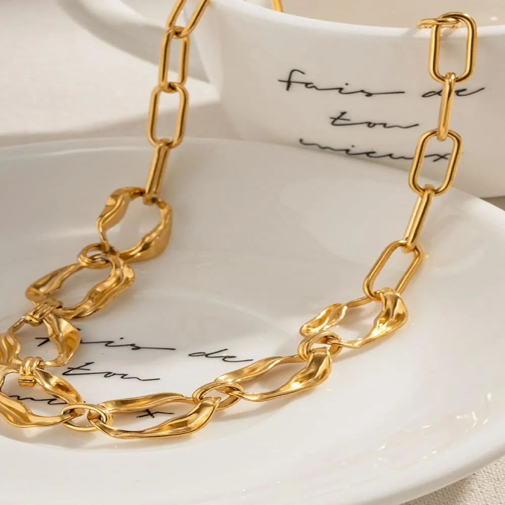 18K Gold Link Chain Necklace sold by Mason & Madison Co. product image thumbnail 3