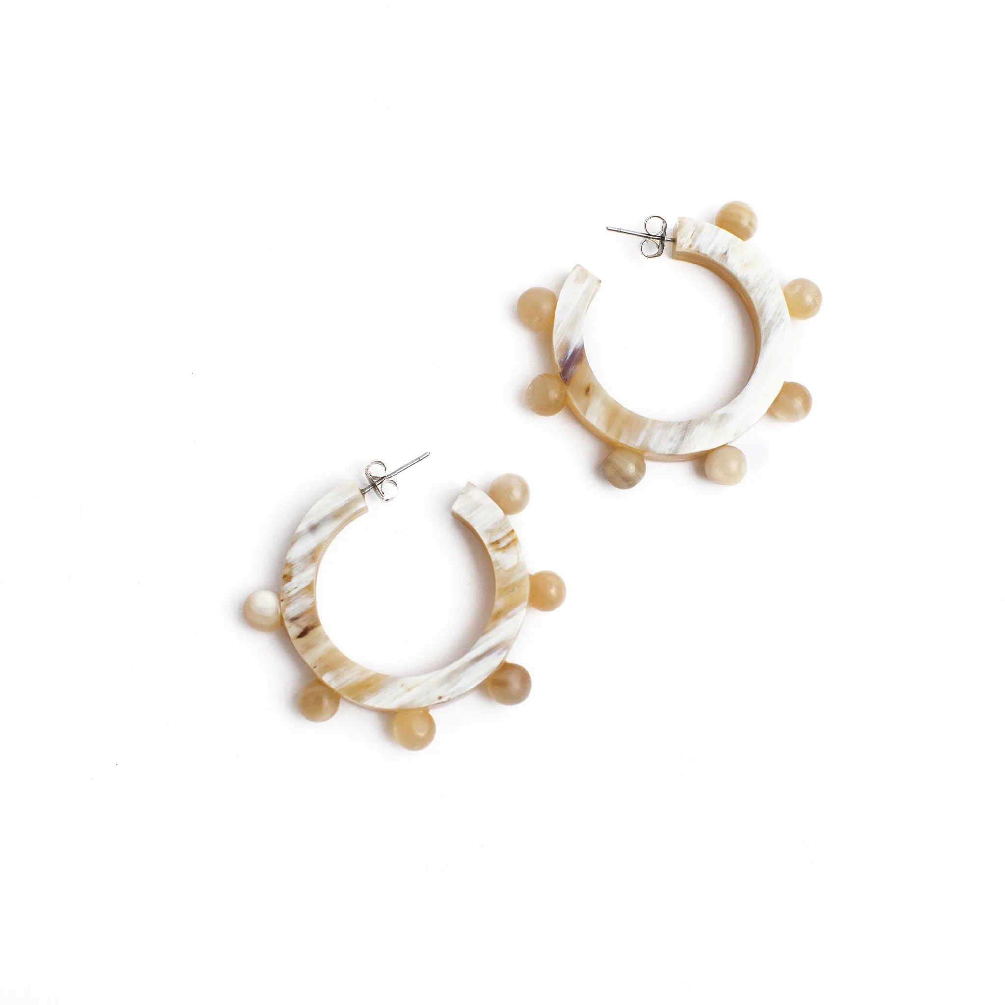 Natural Bead Hoops sold by Sunshine Tienda