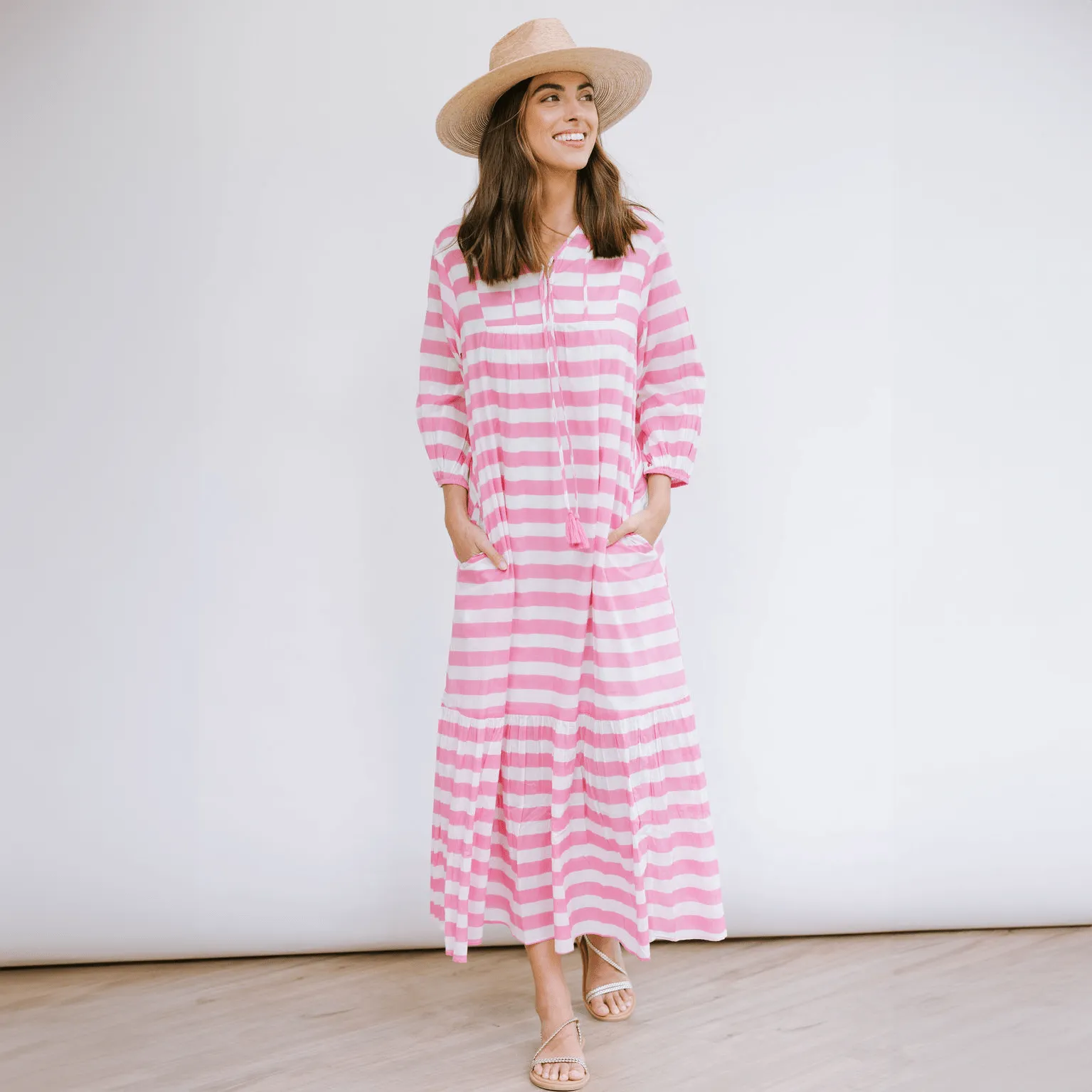 Duval Stripe Copa Dress sold by Sunshine Tienda