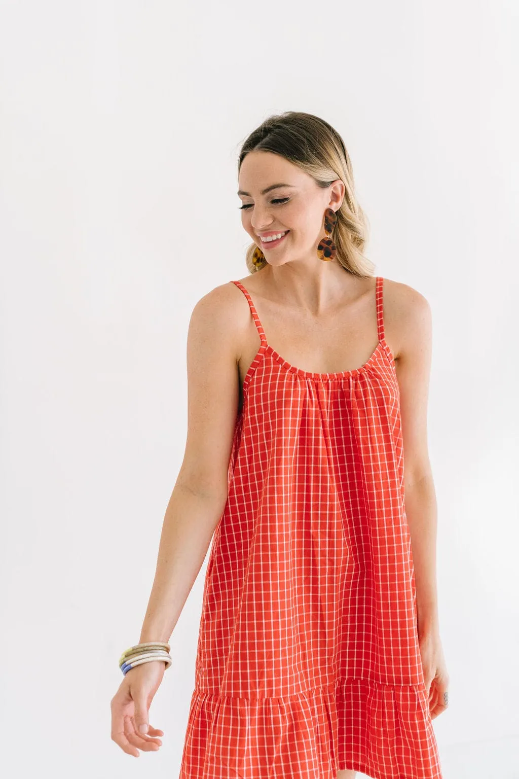 Red Plaid Olivia Dress sold by Sunshine Tienda product image thumbnail 4