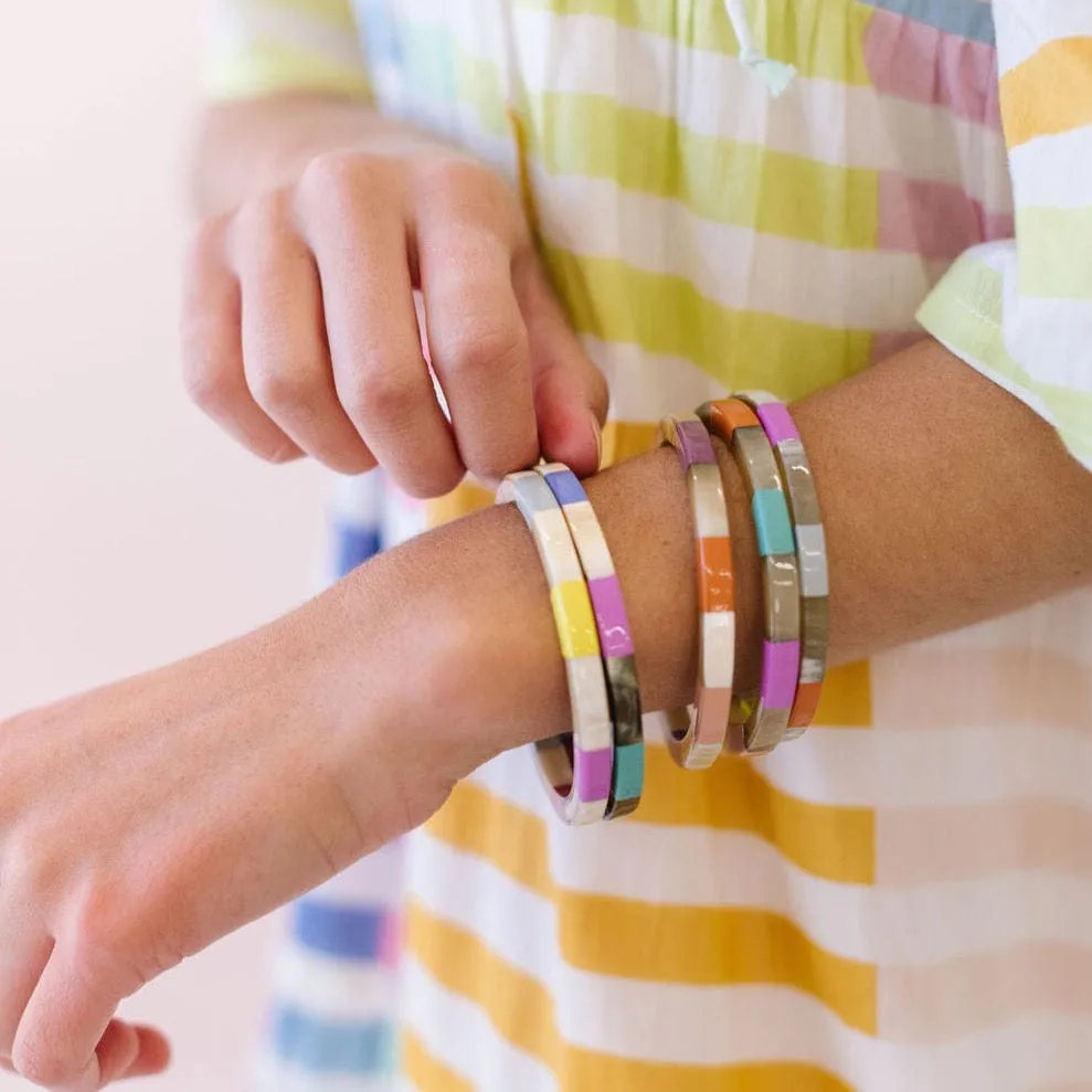 Colorful Tile Bangle Set sold by Sunshine Tienda product image thumbnail 3