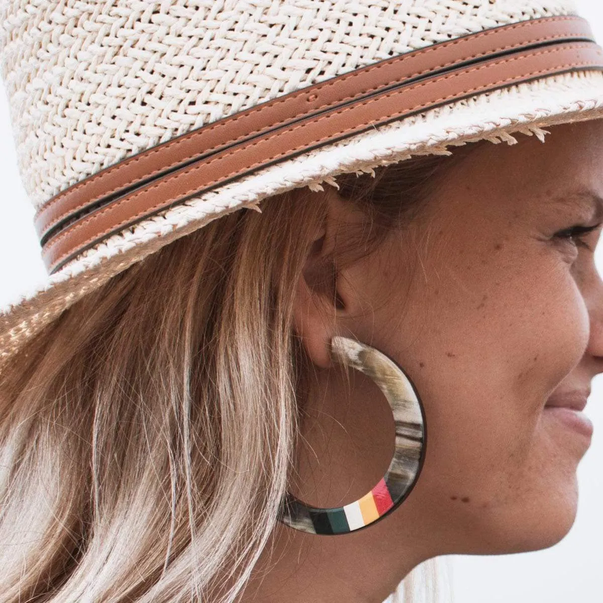 Rainbow Horn Hoop Earrings sold by Sunshine Tienda product image thumbnail 2