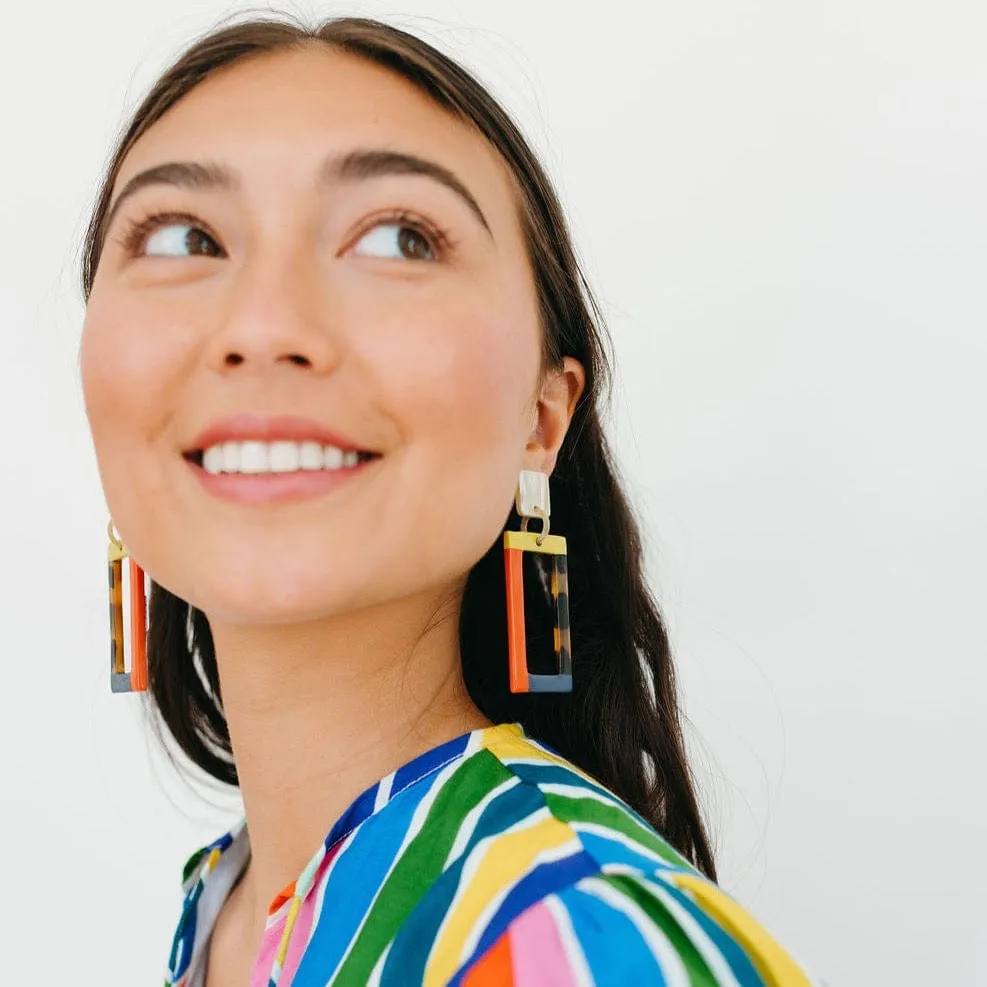 Alpine Colorblock Earrings sold by Sunshine Tienda product image thumbnail 3