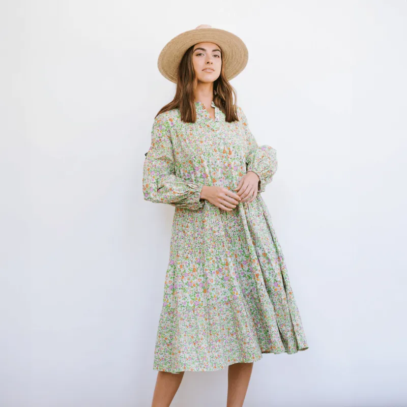 Key Lime Flower Anna Dress sold by Sunshine Tienda