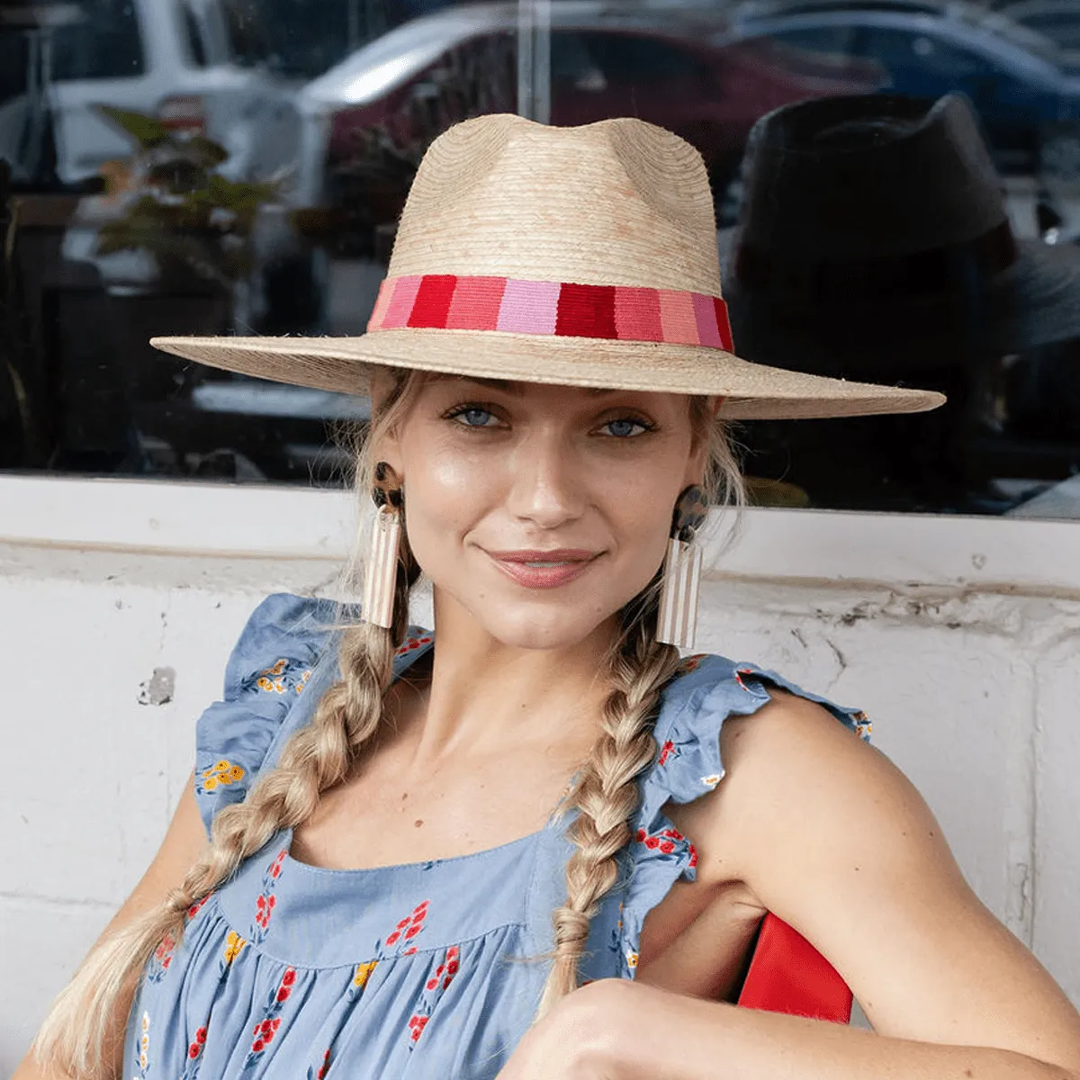 Sandy Stripe Cabana Earrings sold by Sunshine Tienda product image thumbnail 2