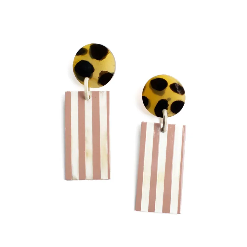Sandy Stripe Cabana Earrings sold by Sunshine Tienda