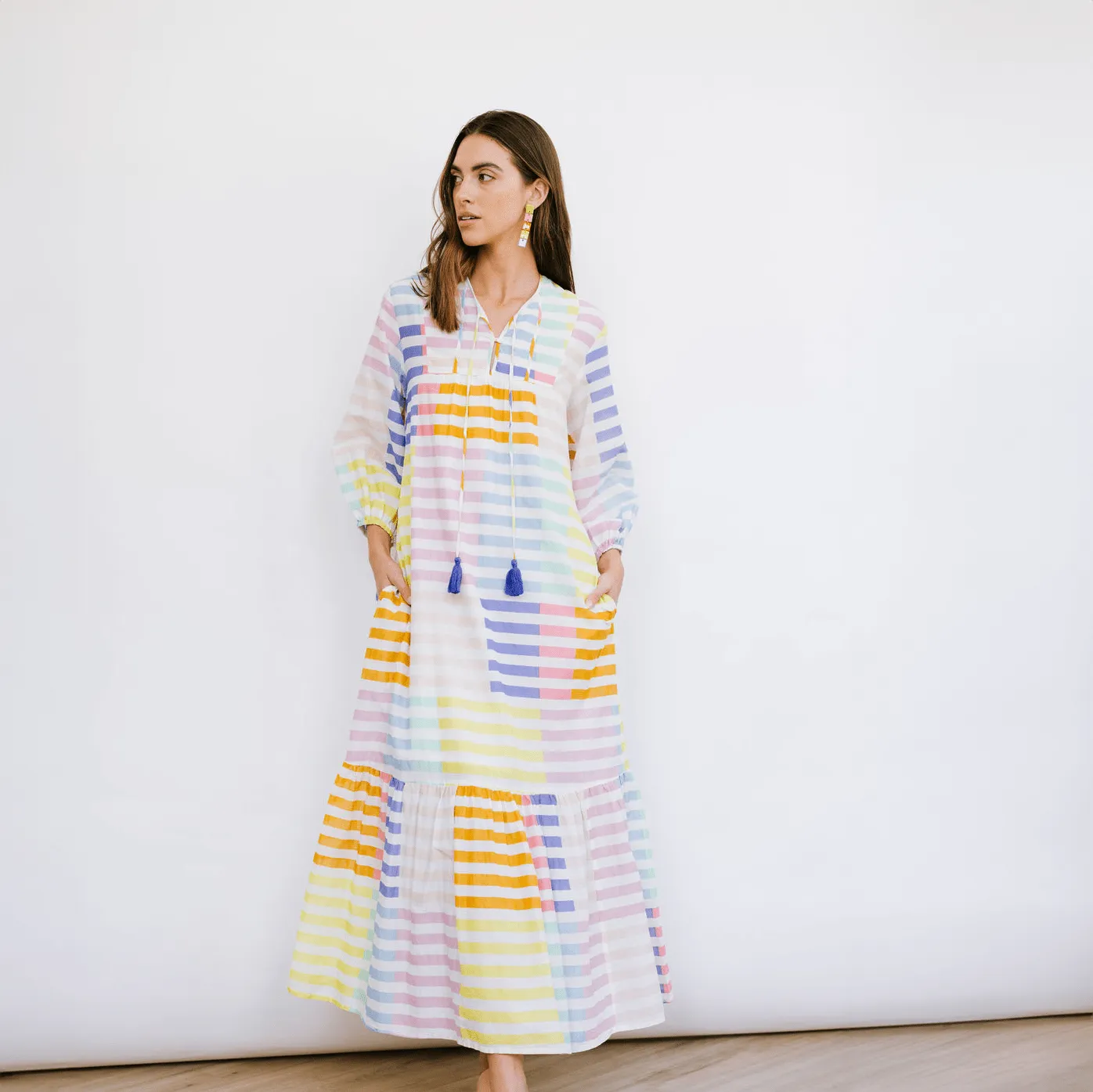 Colorful Stripe Copa Dress sold by Sunshine Tienda
