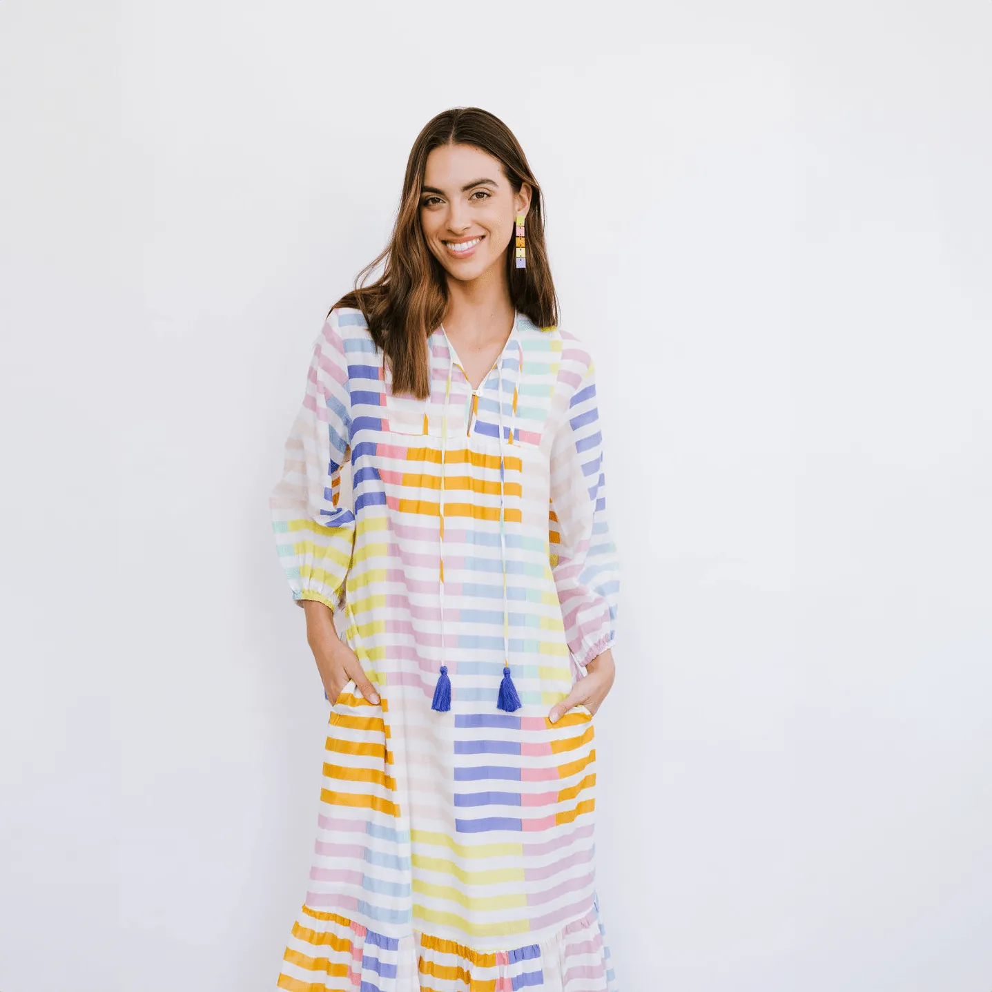 Colorful Stripe Copa Dress sold by Sunshine Tienda product image thumbnail 2