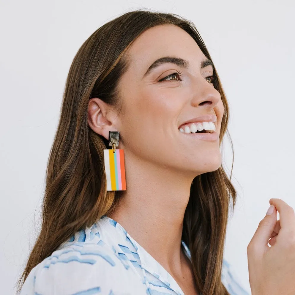 Paradise Striped Cabana Earrings sold by Sunshine Tienda product image thumbnail 2