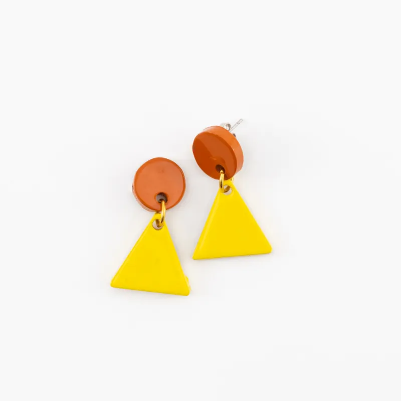 Citrus Triangle Drops Earrings sold by Sunshine Tienda