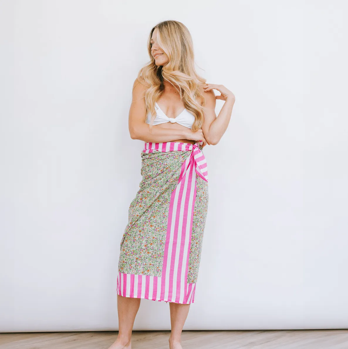 Key Lime Floral Sarong sold by Sunshine Tienda product image thumbnail 2