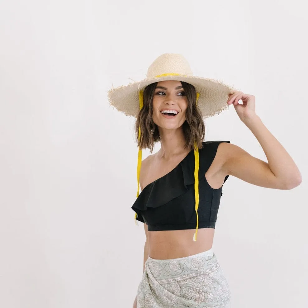 Elisabeth Wide Brimmed Palm Fringe Hat sold by Sunshine Tienda product image thumbnail 4