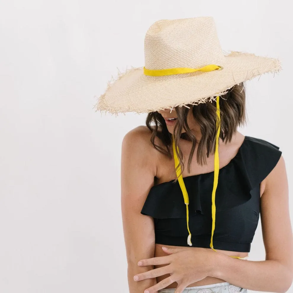 Elisabeth Wide Brimmed Palm Fringe Hat sold by Sunshine Tienda product image thumbnail 2