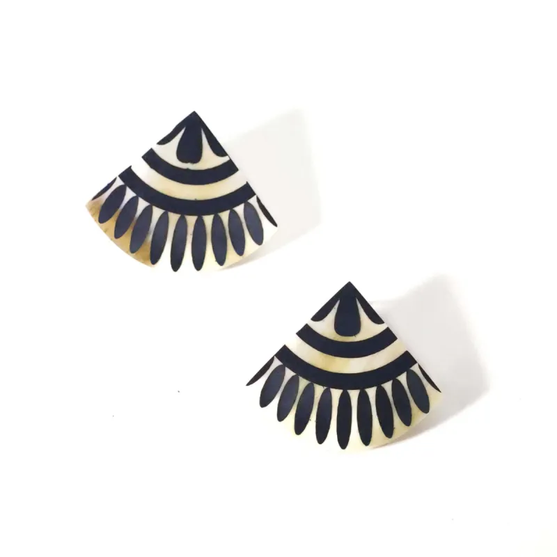 Navy Tile Earrings sold by Sunshine Tienda