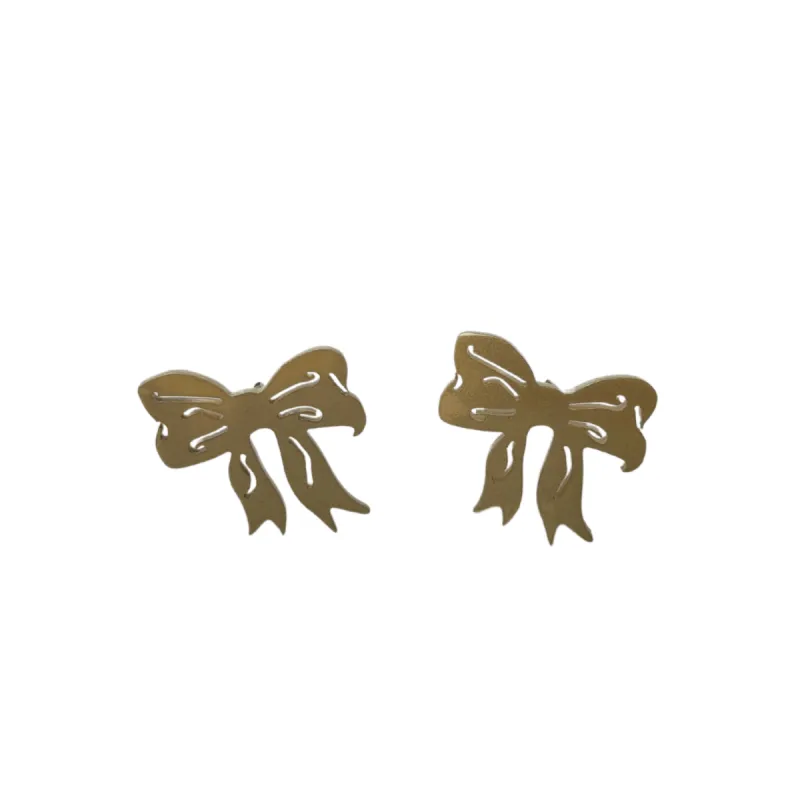 Big Gold Bow Earrings sold by Sunshine Tienda