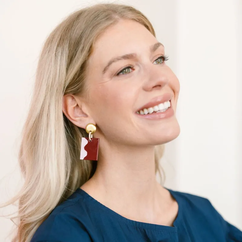 Nicvatole Block Earrings made by Sunshine Tienda