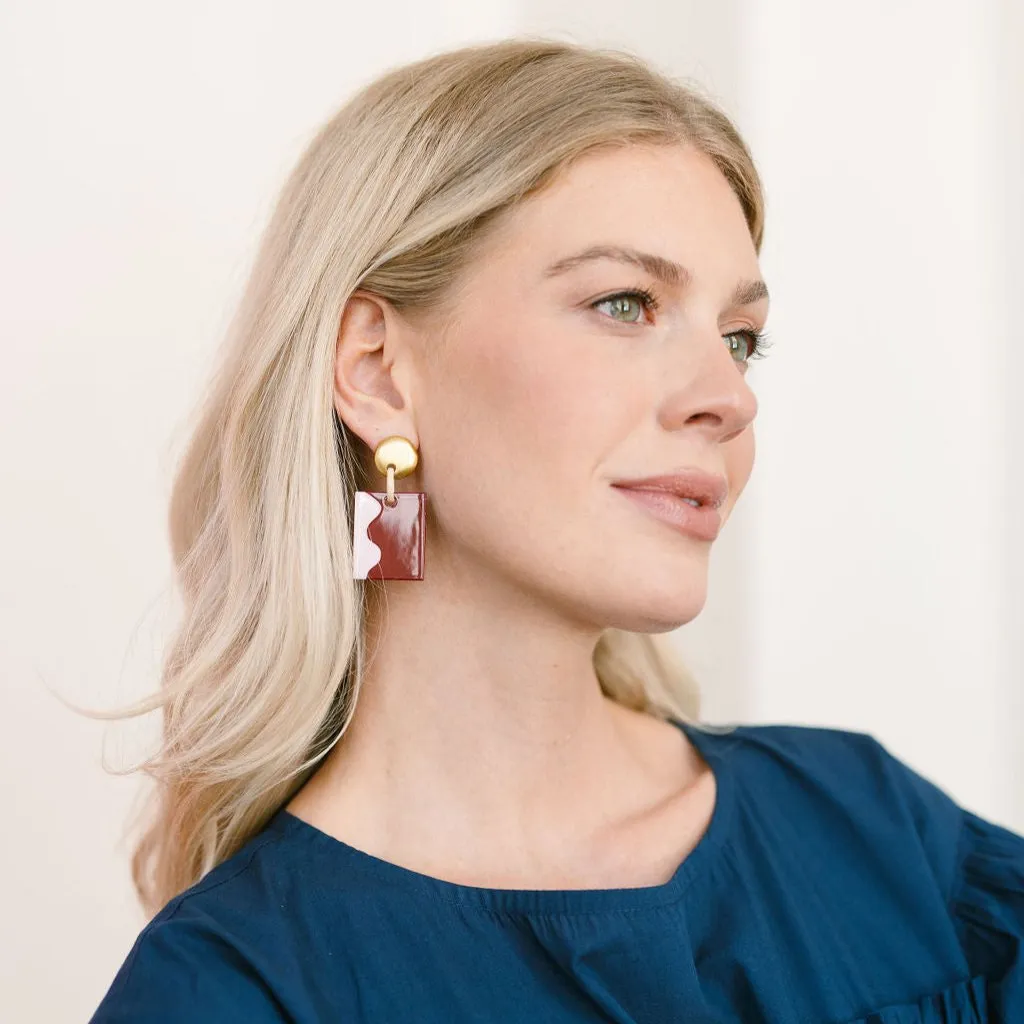 Nicvatole Block Earrings sold by Sunshine Tienda product image thumbnail 4