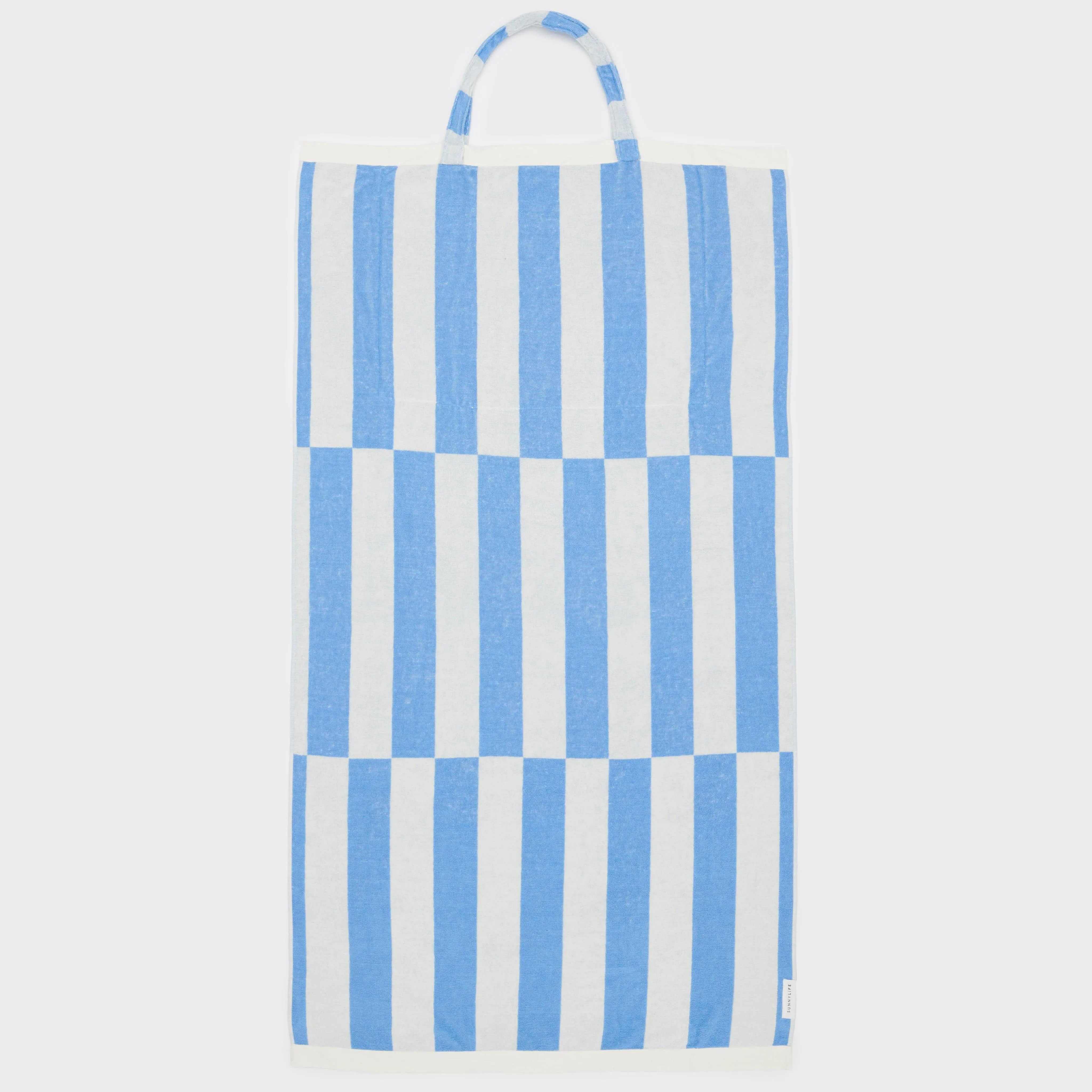 Beach Towel 2-in-1- Tote Bag Le Weekend Mid Blue Cream sold by Sunshine Tienda product image thumbnail 2