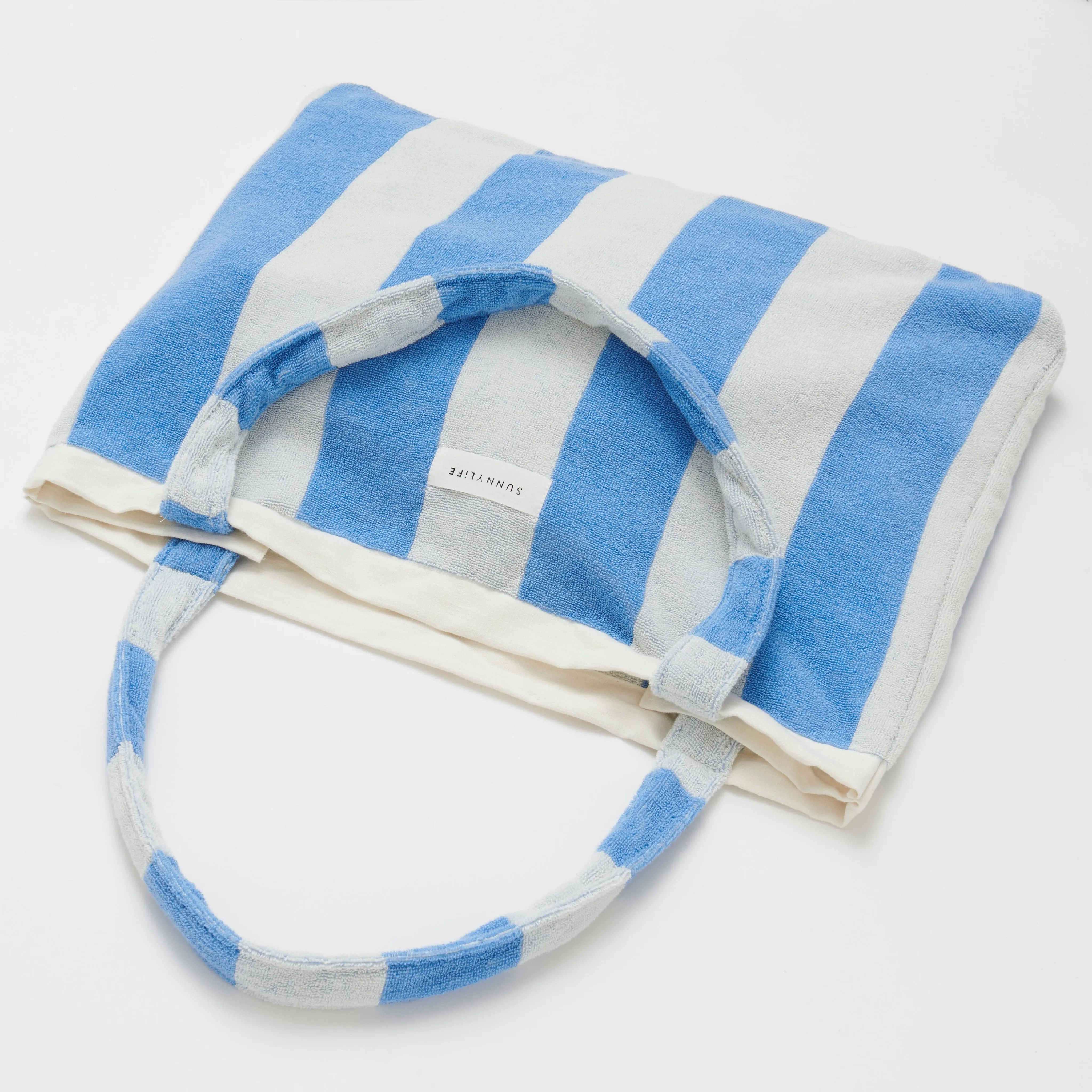 Beach Towel 2-in-1- Tote Bag Le Weekend Mid Blue Cream sold by Sunshine Tienda product image thumbnail 3