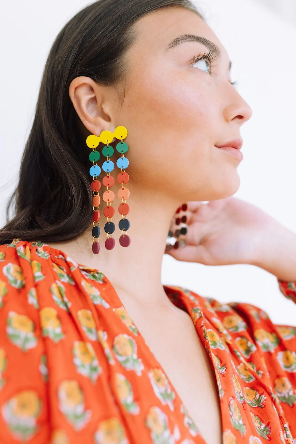 Rainbow Cascade Earrings sold by Sunshine Tienda product image thumbnail 3