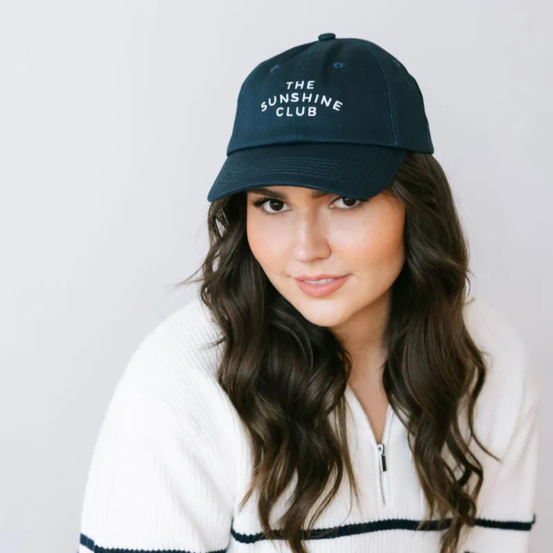 Navy Embroidered Sunshine Club Baseball Hat sold by Sunshine Tienda
