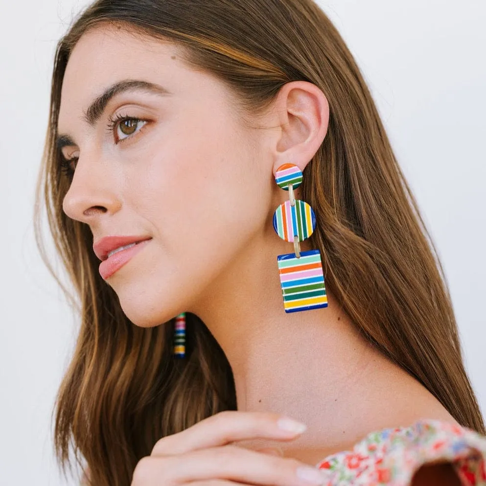 Rainbow Striped Harbor Earrings sold by Sunshine Tienda product image thumbnail 2