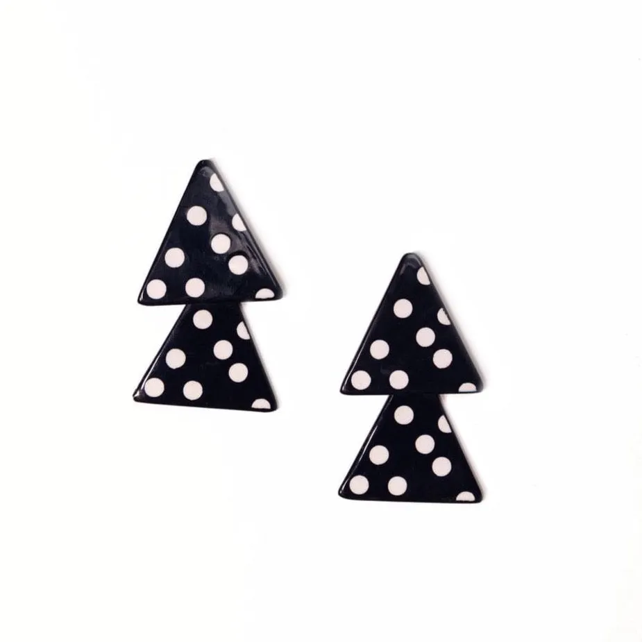 Polka Triangle Earrings sold by Sunshine Tienda