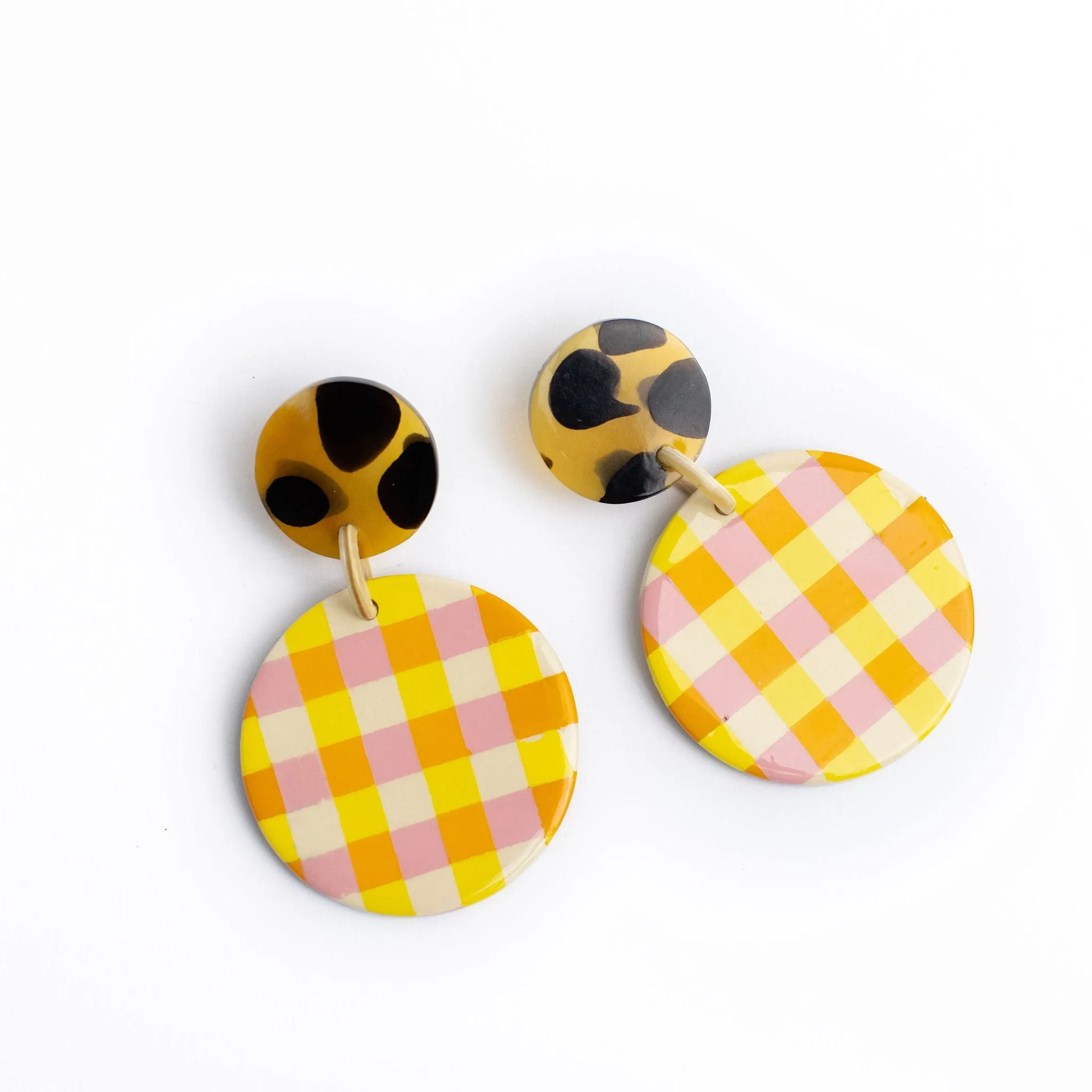 Sherbet Gingham Earrings sold by Sunshine Tienda