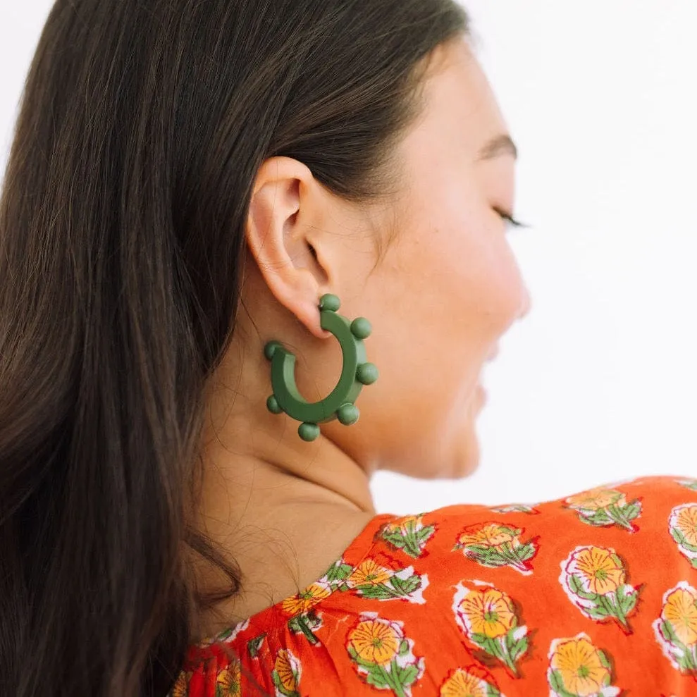 Sage Bead Hoops sold by Sunshine Tienda product image thumbnail 5
