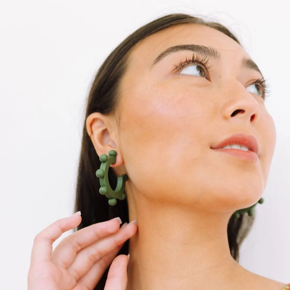 Sage Bead Hoops sold by Sunshine Tienda product image thumbnail 4