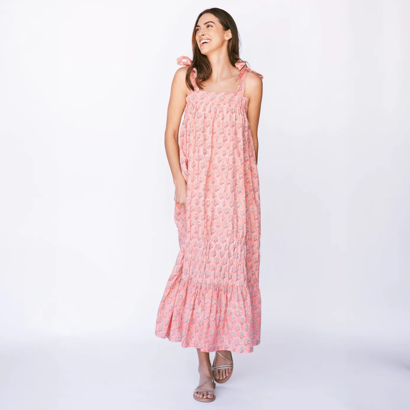 Coral Rock Flower Florence Dress sold by Sunshine Tienda product image thumbnail 2