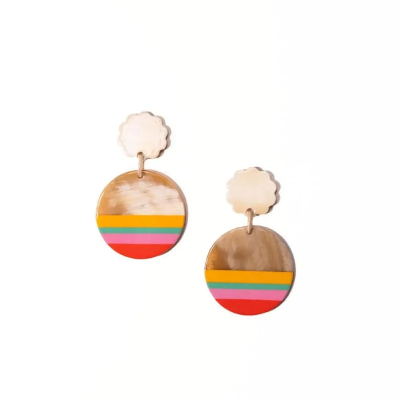 Paradise Dipped Circle Earrings sold by Sunshine Tienda
