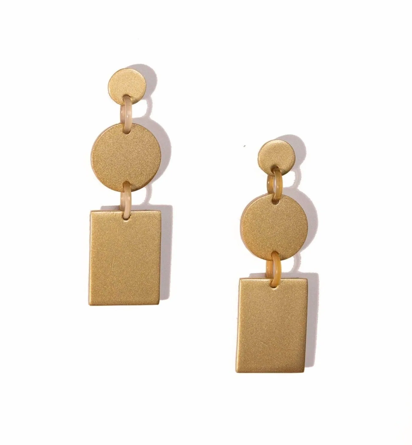 Gold Metallic Harbor Earrings sold by Sunshine Tienda