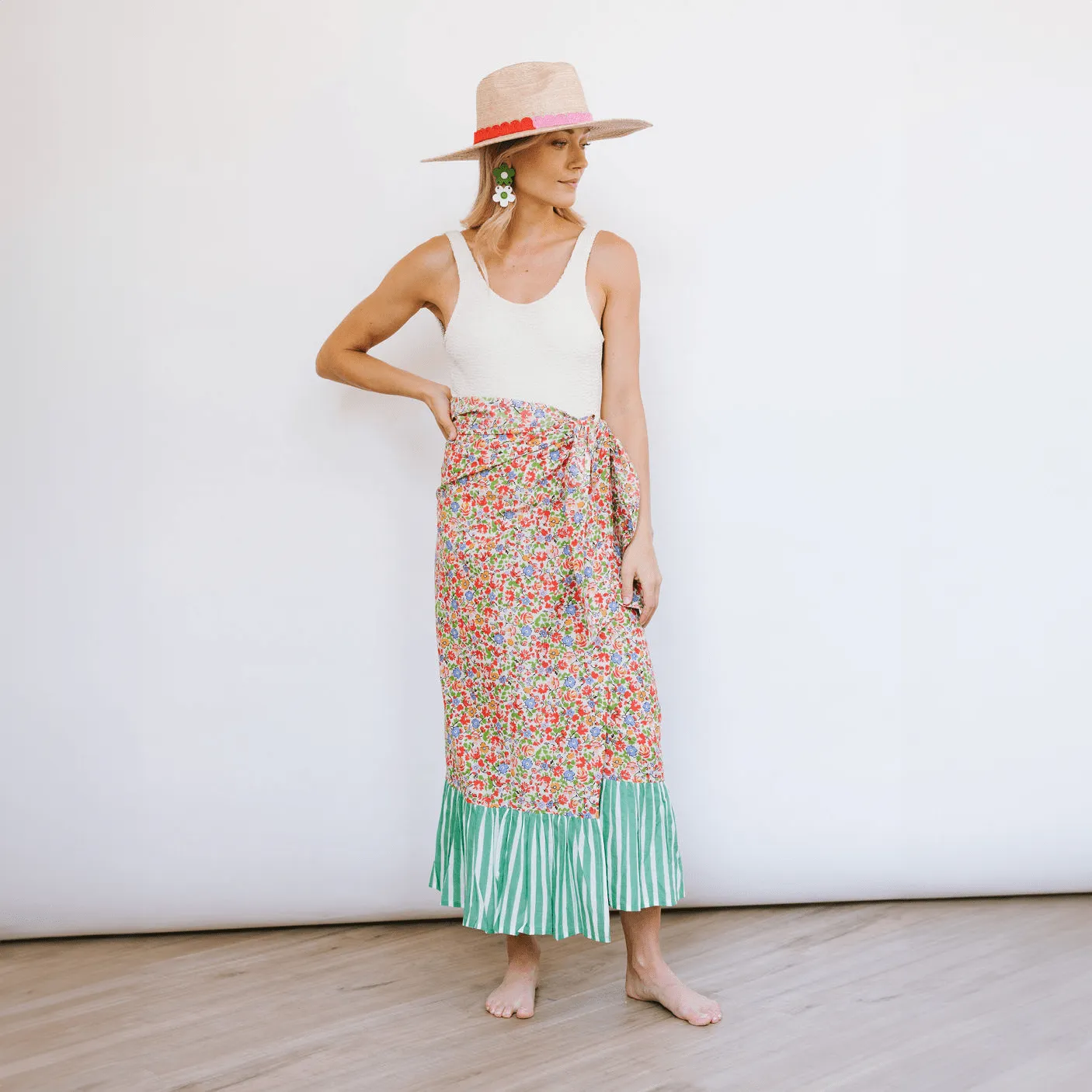 Floral Twin Print Vienna Sarong sold by Sunshine Tienda