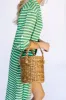 Green and White Stripe Alex Cover-Up sold by Sunshine Tienda