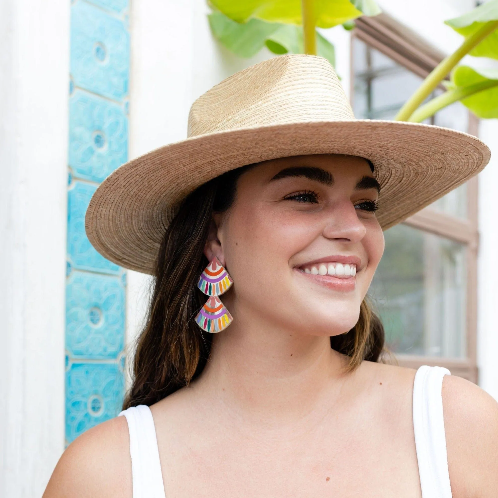 Rainbow Double Tile Earrings sold by Sunshine Tienda product image thumbnail 2