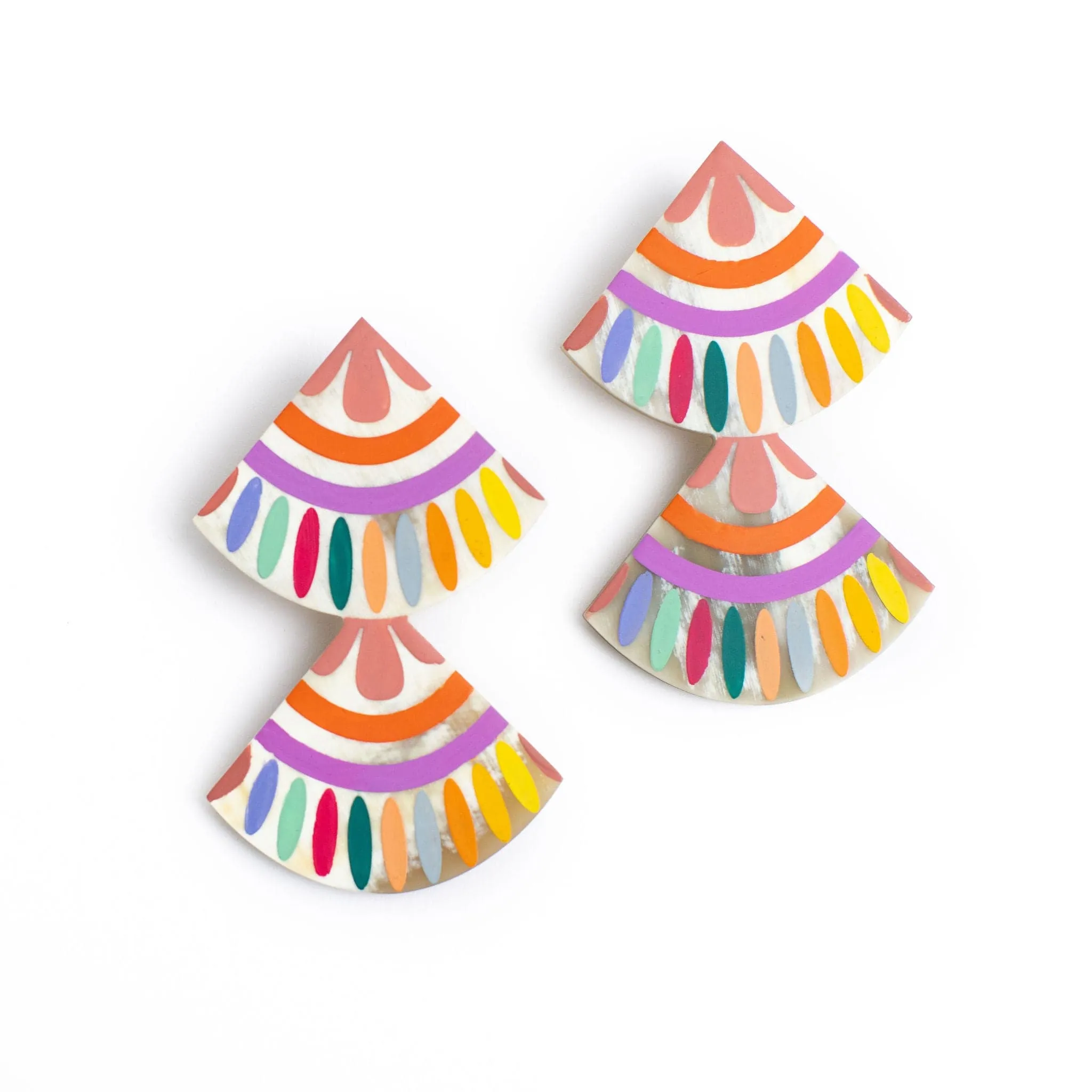 Rainbow Double Tile Earrings sold by Sunshine Tienda
